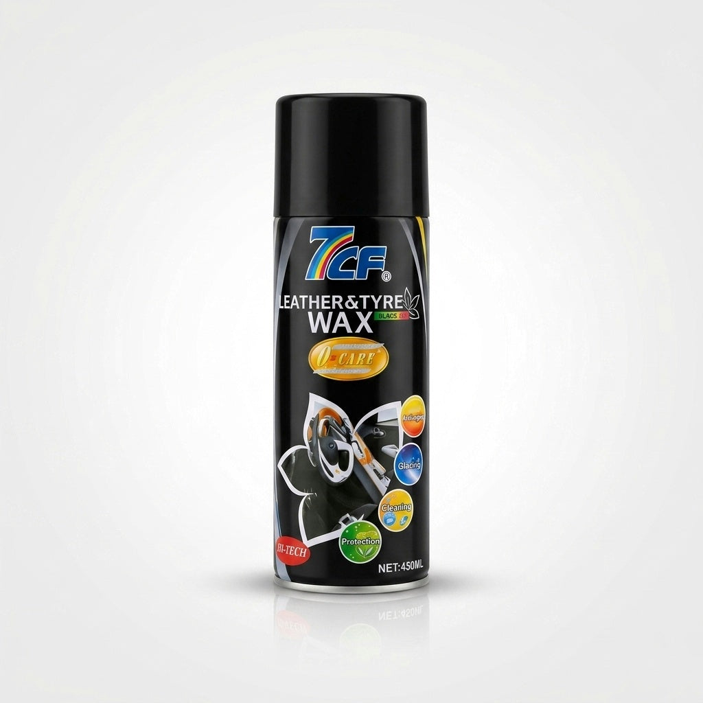 7cf Leather & Tyre Wax Black Ice 450ml