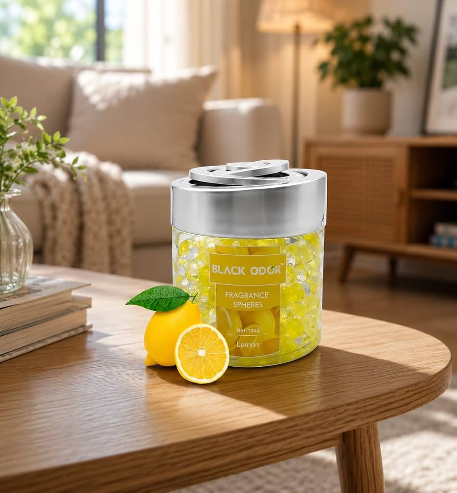 BLACK ODOR SPHERES AIR FRESHENER - LEMON 130 - g